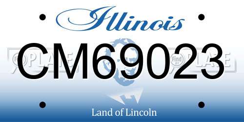 CM69023 Illinois License Plate