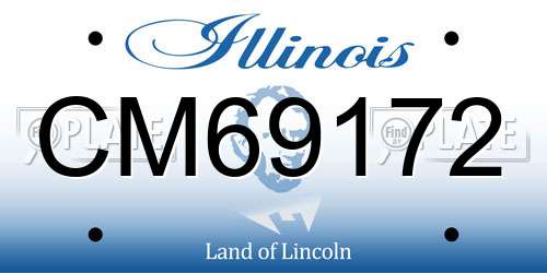 CM69172 Illinois License Plate