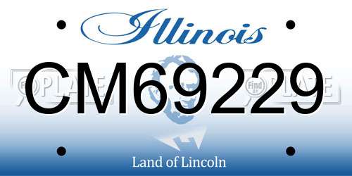 CM69229 Illinois License Plate