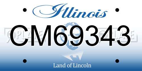 CM69343 Illinois License Plate