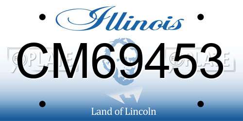CM69453 Illinois License Plate