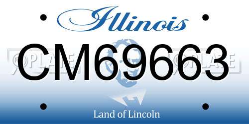 CM69663 Illinois License Plate