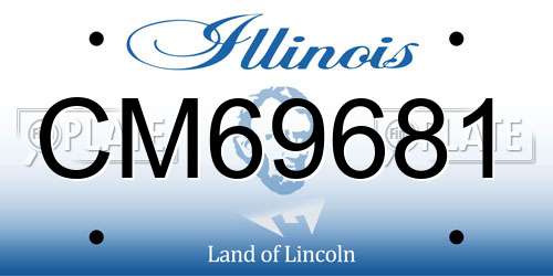 CM69681 Illinois License Plate