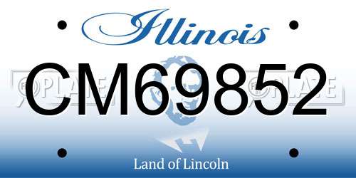 CM69852 Illinois License Plate