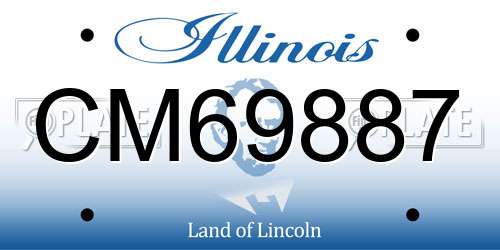 CM69887 Illinois License Plate