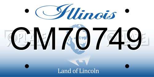 CM70749 Illinois License Plate