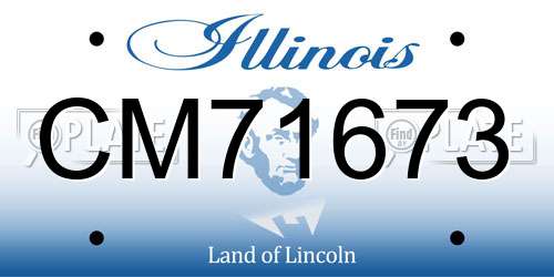 CM71673 Illinois License Plate