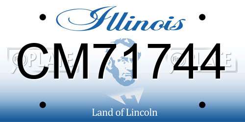 CM71744 Illinois License Plate