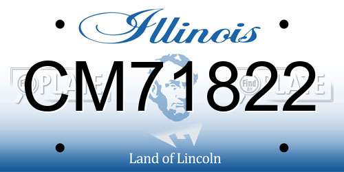 CM71822 Illinois License Plate