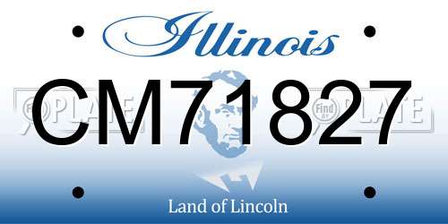 CM71827 Illinois License Plate