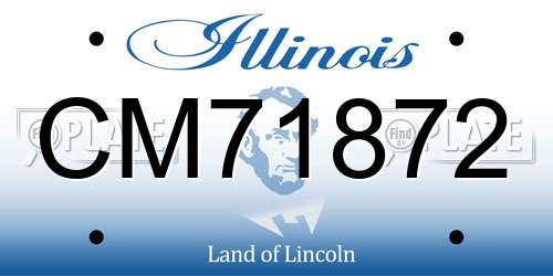 CM71872 Illinois License Plate
