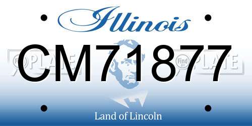 CM71877 Illinois License Plate