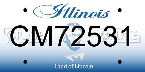 CM72531 Illinois License Plate