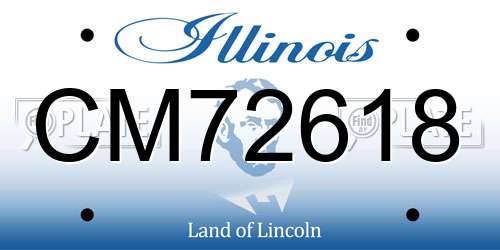 CM72618 Illinois License Plate
