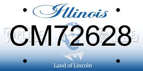 CM72628 Illinois License Plate