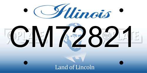 CM72821 Illinois License Plate