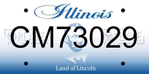 CM73029 Illinois License Plate