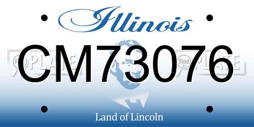CM73076 Illinois License Plate