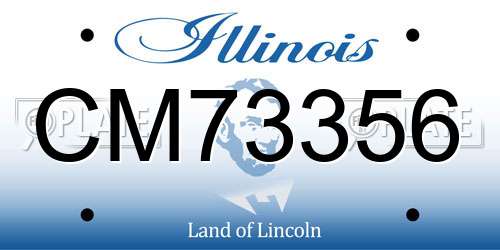 CM73356 Illinois License Plate