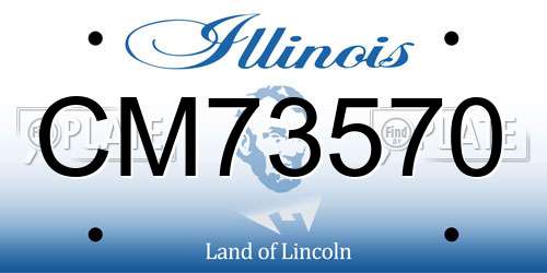 CM73570 Illinois License Plate