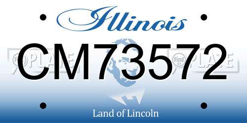CM73572 Illinois License Plate