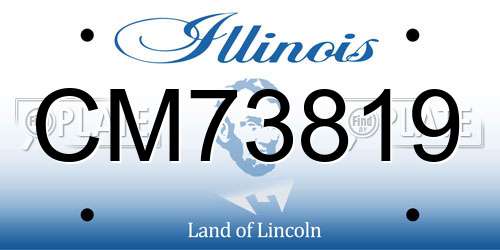 CM73819 Illinois License Plate