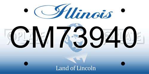 CM73940 Illinois License Plate