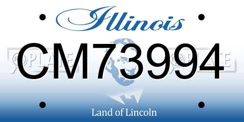 CM73994 Illinois License Plate