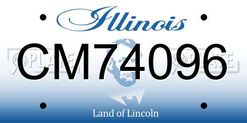 CM74096 Illinois License Plate