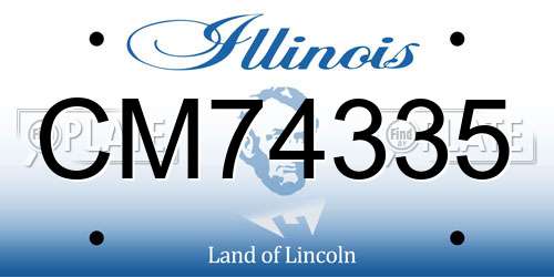 CM74335 Illinois License Plate