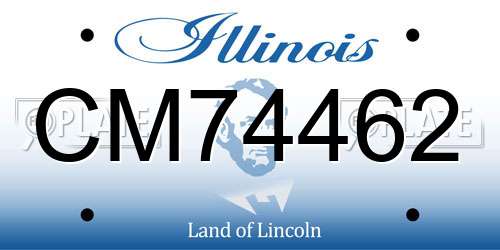 CM74462 Illinois License Plate