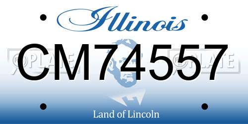 CM74557 Illinois License Plate
