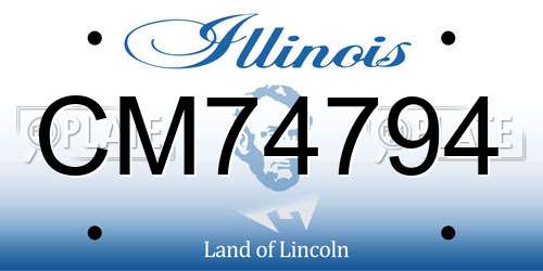 CM74794 Illinois License Plate