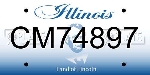 CM74897 Illinois License Plate