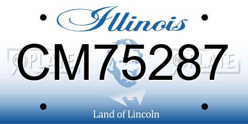 CM75287 Illinois License Plate