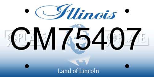 CM75407 Illinois License Plate
