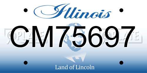 CM75697 Illinois License Plate