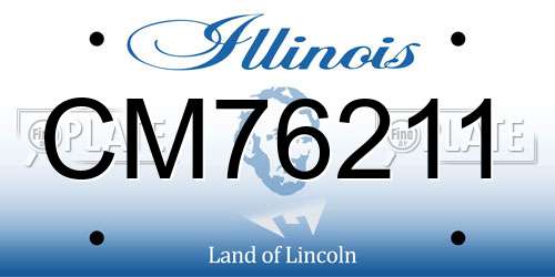 CM76211 Illinois License Plate
