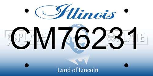 CM76231 Illinois License Plate