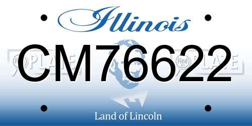 CM76622 Illinois License Plate