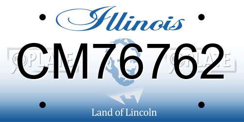 CM76762 Illinois License Plate