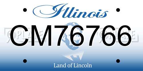CM76766 Illinois License Plate