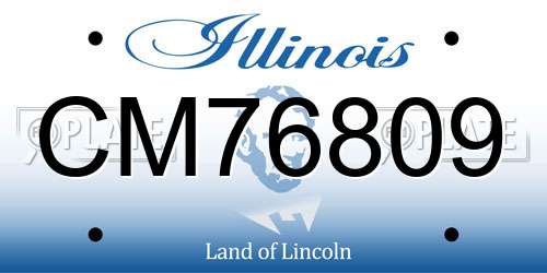 CM76809 Illinois License Plate