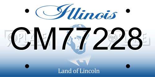 CM77228 Illinois License Plate