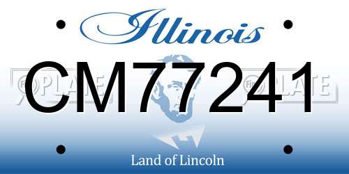 CM77241 Illinois License Plate