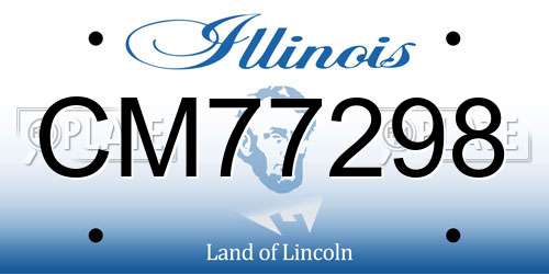 CM77298 Illinois License Plate