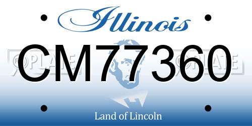 CM77360 Illinois License Plate