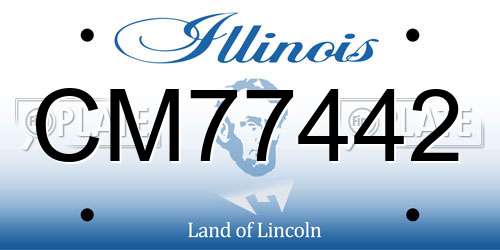 CM77442 Illinois License Plate