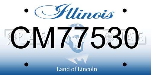 CM77530 Illinois License Plate