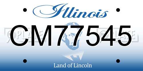 CM77545 Illinois License Plate